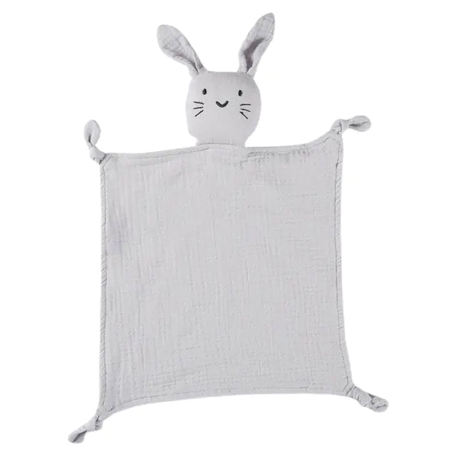 Soft Cotton Baby Safety Blanket with Rabbit Doll