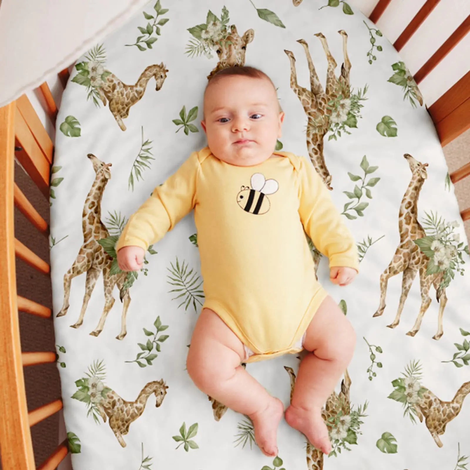 Elastic Printed Fitted Sheet for Baby Cradle & Changing Table