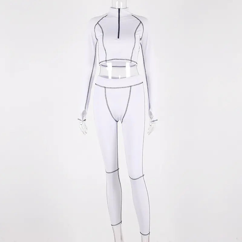 Fashionable Long Sleeve Yoga Fitness Set for Women