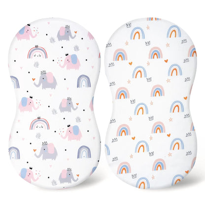 Elastic Printed Fitted Sheet for Baby Cradle &amp; Changing Table