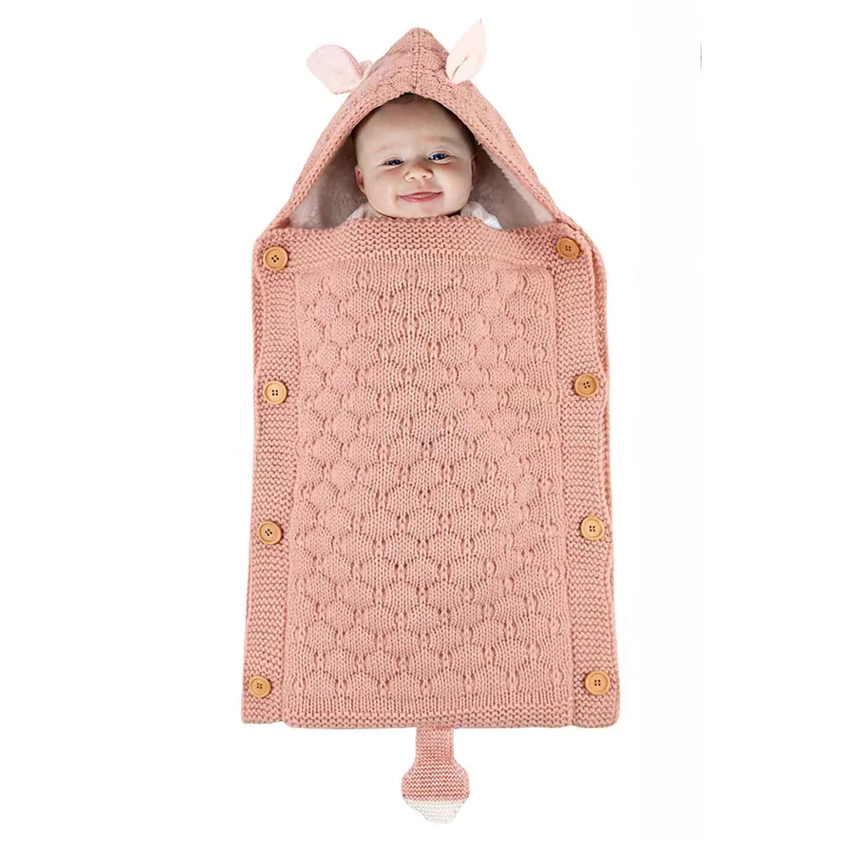 Spring Autumn Baby Knitted Rabbit Ear Sleep Sack