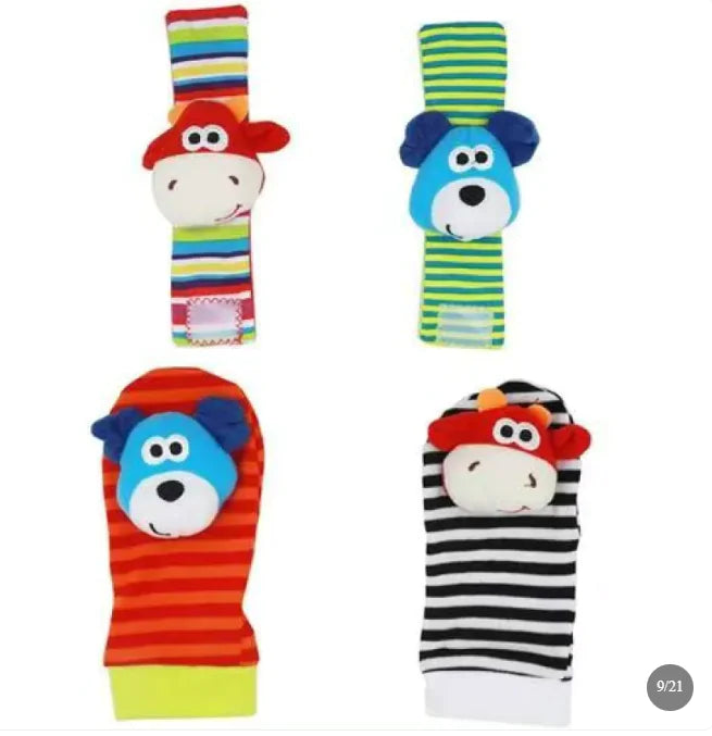 Baby Cartoon Animal Wrist Bell Socks Suit