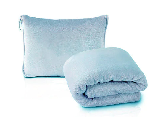 2 in 1 Travel Pillow and Blanket Set for Airplanes