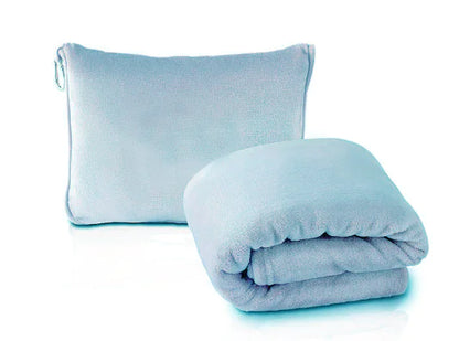 2 in 1 Travel Pillow and Blanket Set for Airplanes