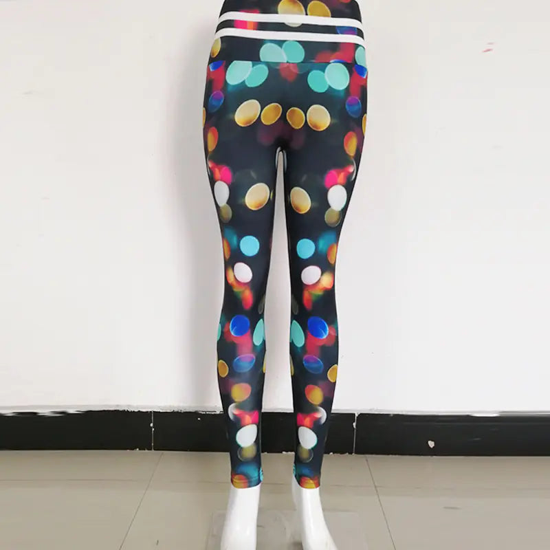 DOT Printed Fitness Yoga Leggings for Women