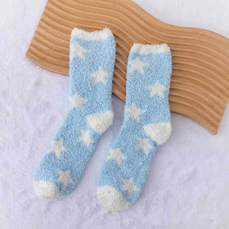Thickened Plush Postpartum Towel Socks