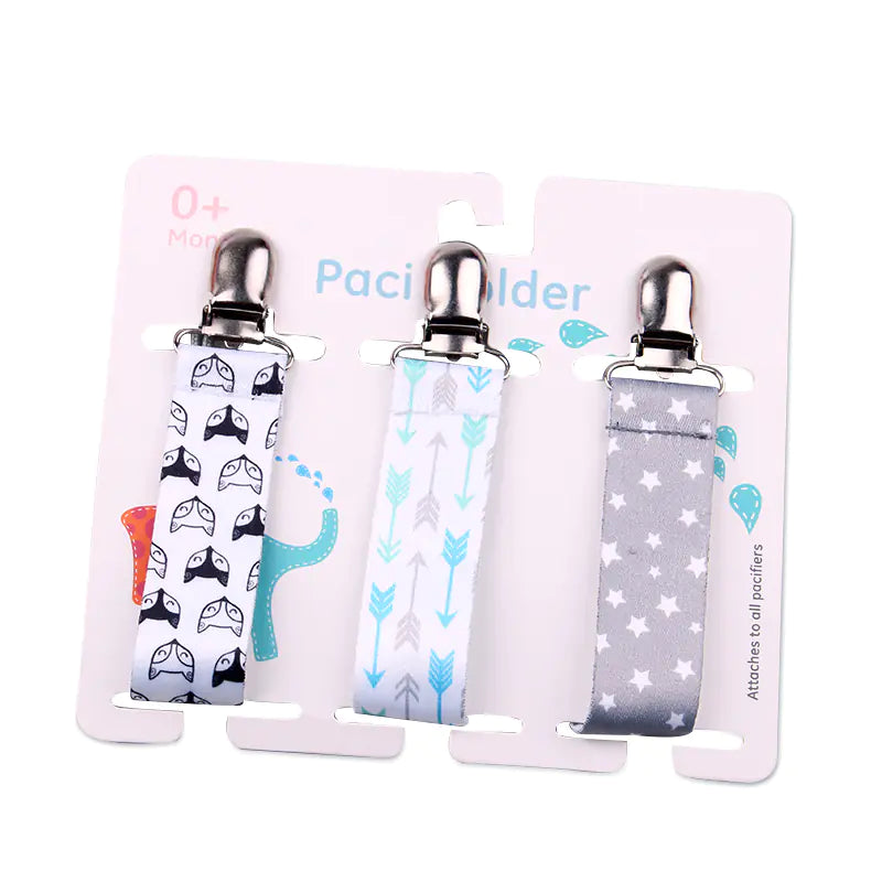 Cartoon Pattern Baby Pacifier Teether Pack of Three
