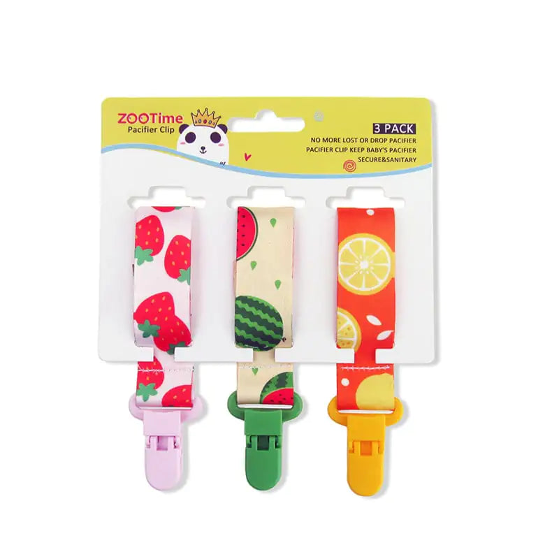 Cartoon Pattern Baby Pacifier Teether Pack of Three