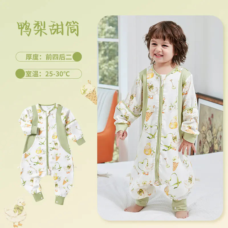 Baby Bamboo Fiber Sleeveless Sleep Bag with Legs