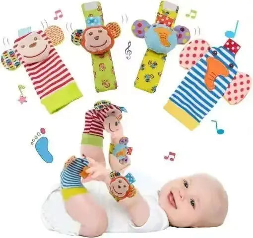 Baby Cartoon Animal Wrist Bell Socks Suit