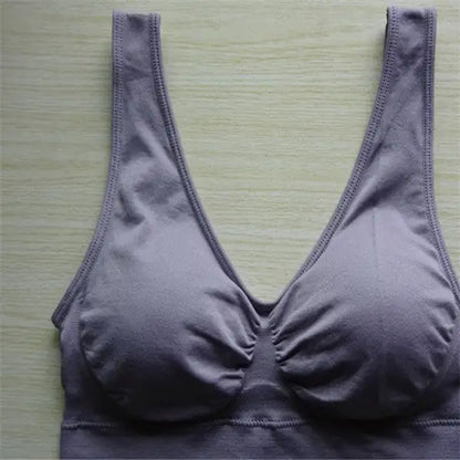 Women Yoga Tank Tops Sports Bra Workout Fitness Running Crop Top