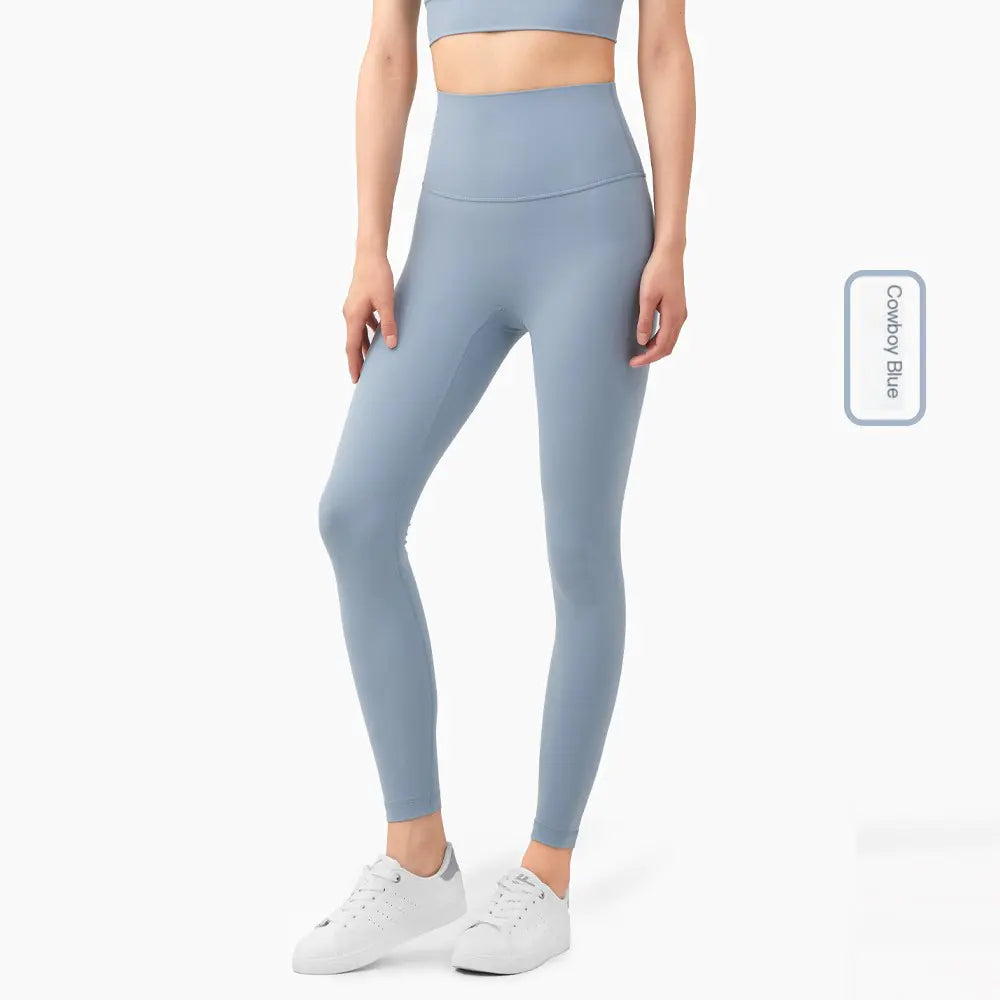 High-Waisted Fitness Tights for Women (Peach Buttocks)