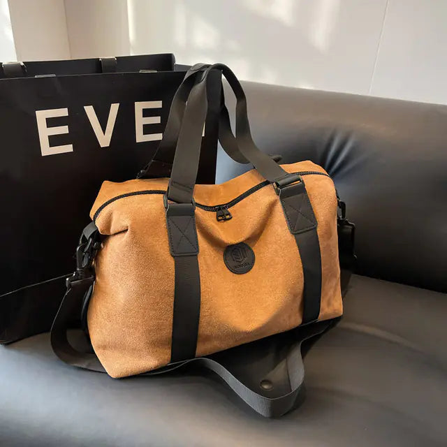 Large Capacity Solid Color Fitness Travel Bag for Women