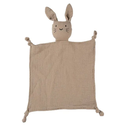 Soft Cotton Baby Safety Blanket with Rabbit Doll