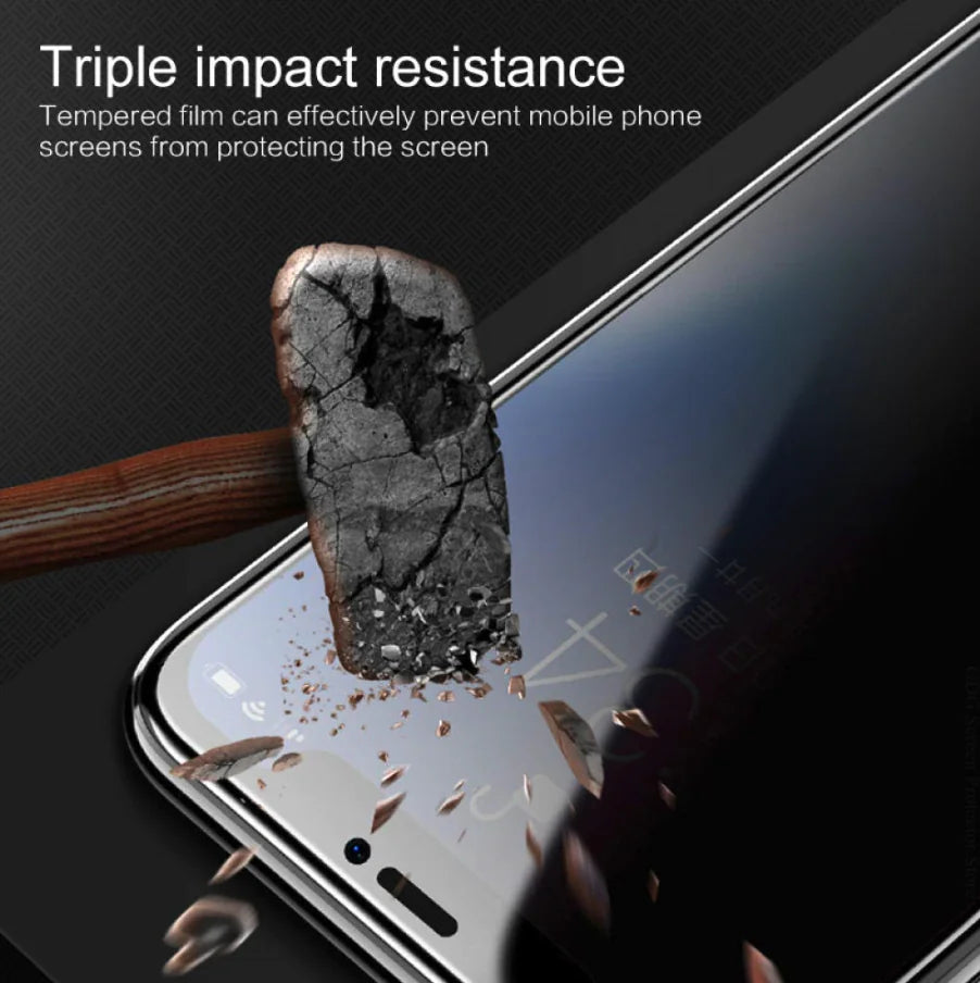 3 Pack For iPhone 15 14 13 12 11 Pro Max Privacy Tempered Glass Screen Protector