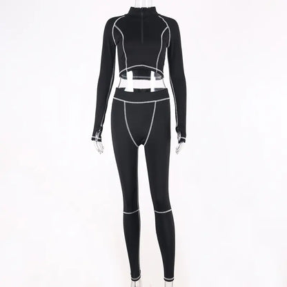 Fashionable Long Sleeve Yoga Fitness Set for Women