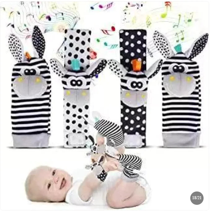 Baby Cartoon Animal Wrist Bell Socks Suit