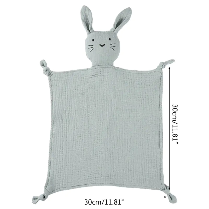 Soft Cotton Baby Safety Blanket with Rabbit Doll