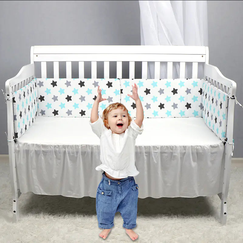 Thick One-Piece Crib Bumper Cushion for Baby Bed