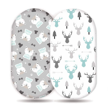 Elastic Printed Fitted Sheet for Baby Cradle &amp; Changing Table