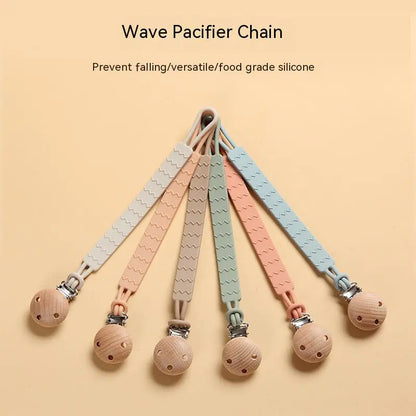 Infant Edible Silicone Teether and Pacifier Clip