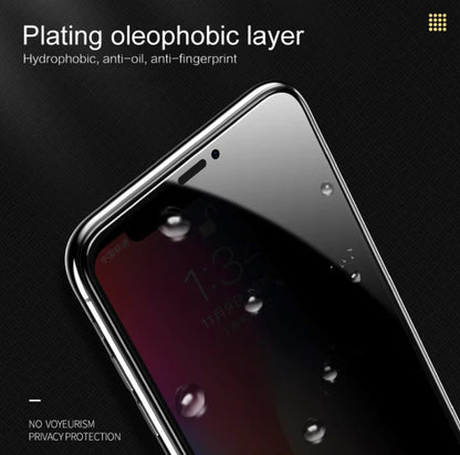 3 Pack For iPhone 15 14 13 12 11 Pro Max Privacy Tempered Glass Screen Protector