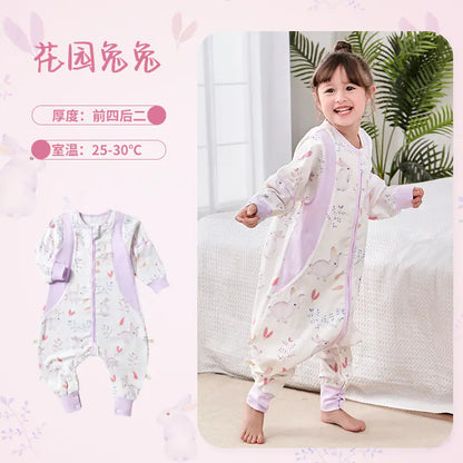 Baby Bamboo Fiber Sleeveless Sleep Bag with Legs