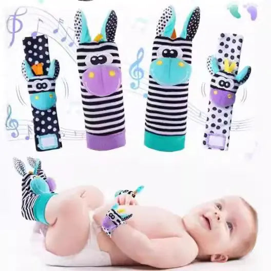 Baby Cartoon Animal Wrist Bell Socks Suit