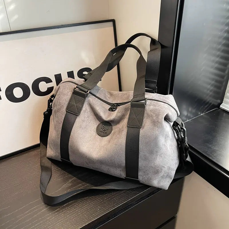 Large Capacity Solid Color Fitness Travel Bag for Women