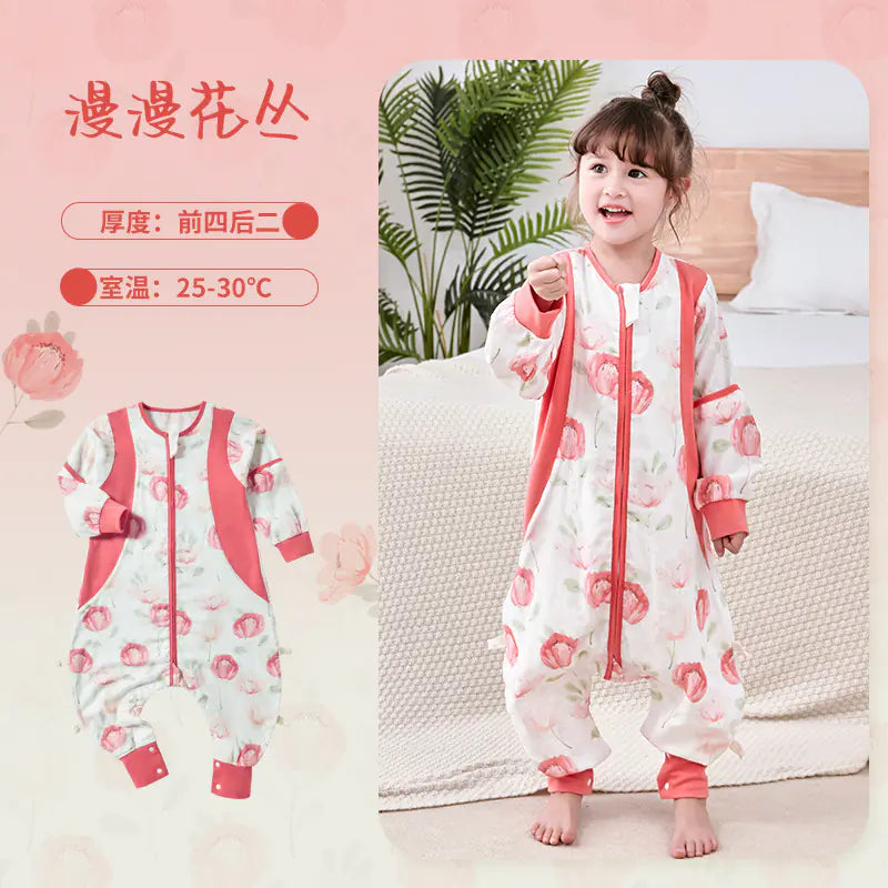 Baby Bamboo Fiber Sleeveless Sleep Bag with Legs