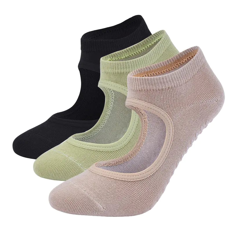 Yoga Socks for Women - Non-Slip Cotton Pilates Fitness