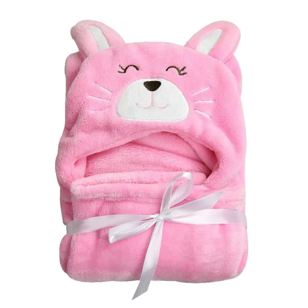 Fluffy Hooded Bath Towels for Children