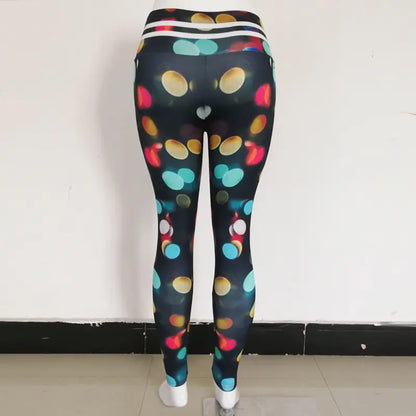 DOT Printed Fitness Yoga Leggings for Women