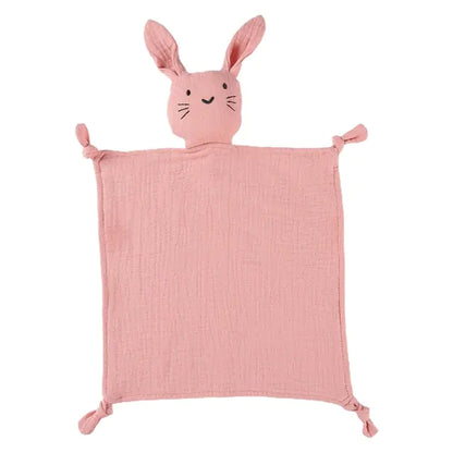 Soft Cotton Baby Safety Blanket with Rabbit Doll