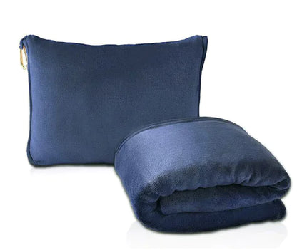 2 in 1 Travel Pillow and Blanket Set for Airplanes
