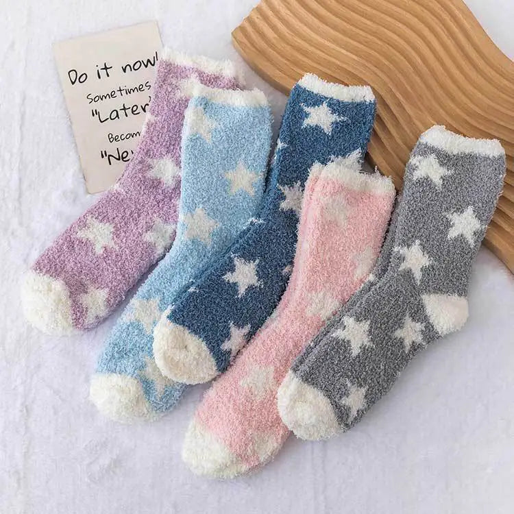 Thickened Plush Postpartum Towel Socks