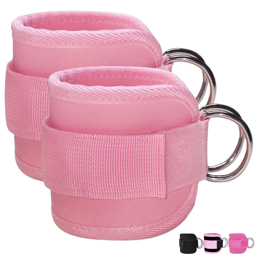 Anemeeoke Fitness Ankle Straps for Cable Machine Women Pink