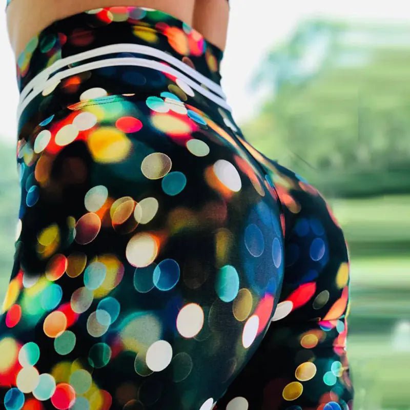 DOT Printed Fitness Yoga Leggings for Women