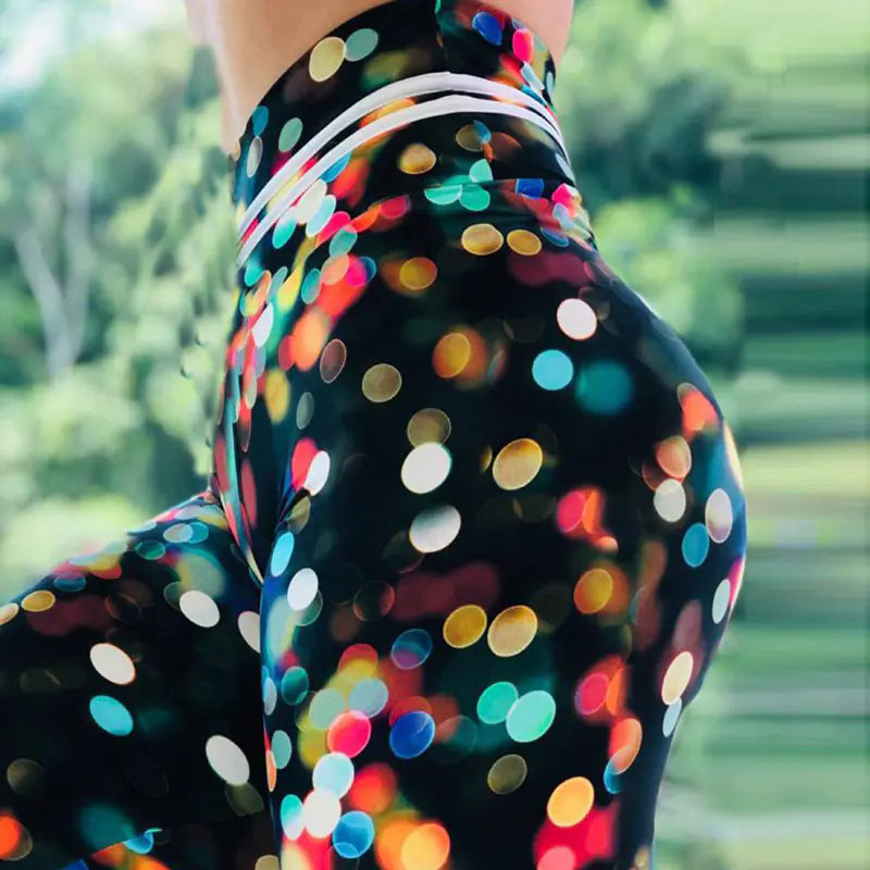 DOT Printed Fitness Yoga Leggings for Women