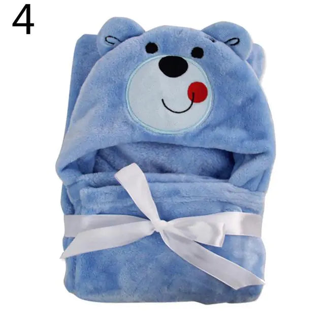 Fluffy Hooded Bath Towels for Children