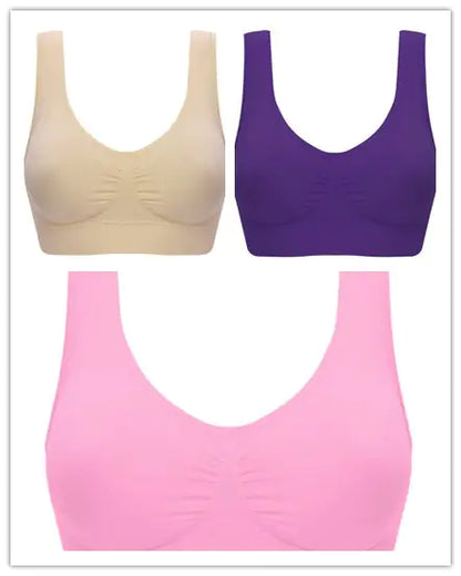 Women Yoga Tank Tops Sports Bra Workout Fitness Running Crop Top