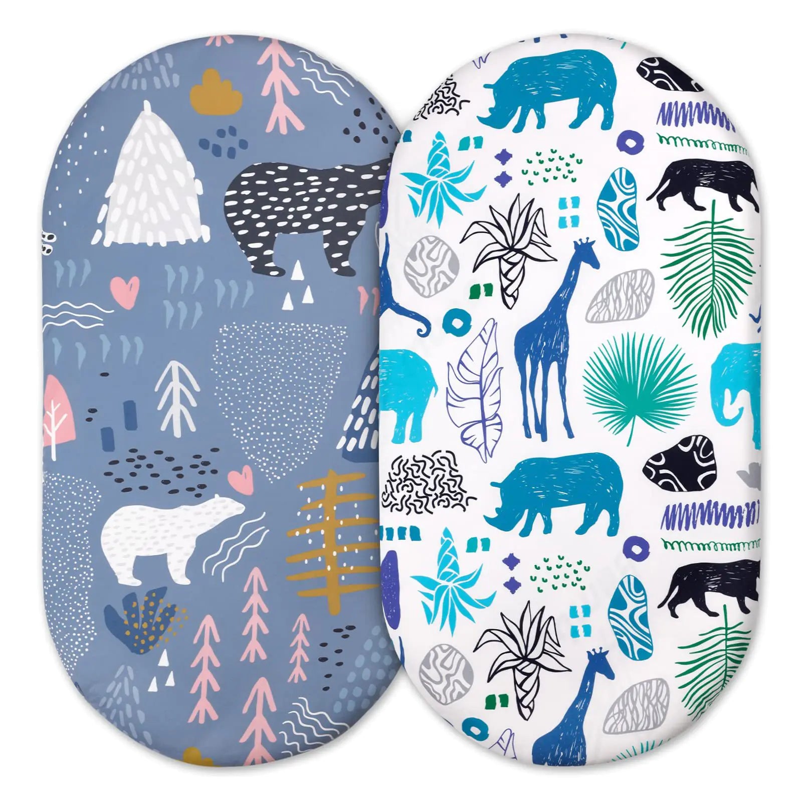 Elastic Printed Fitted Sheet for Baby Cradle & Changing Table