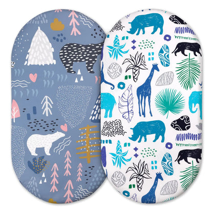 Elastic Printed Fitted Sheet for Baby Cradle &amp; Changing Table