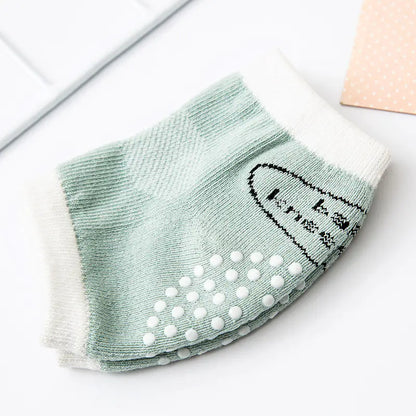 Breathable Cotton Baby Knee Pads and Elbow Socks Set