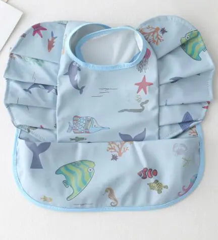 Baby Meal Pocket Waterproof Bib with Angel Wing Design