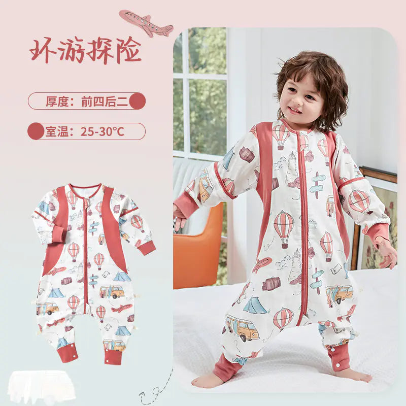 Baby Bamboo Fiber Sleeveless Sleep Bag with Legs