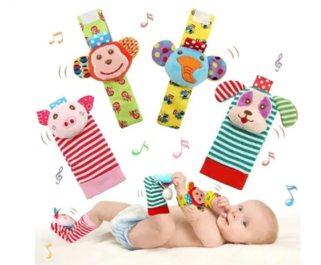 Baby Cartoon Animal Wrist Bell Socks Suit