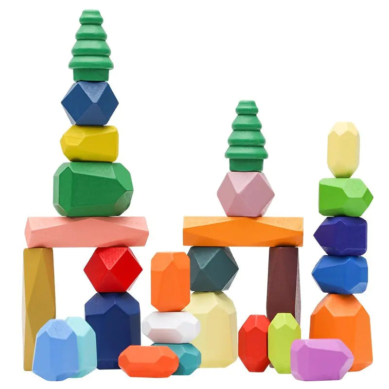 Wooden Balance Stone Building Blocks Toy