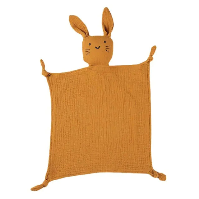 Soft Cotton Baby Safety Blanket with Rabbit Doll