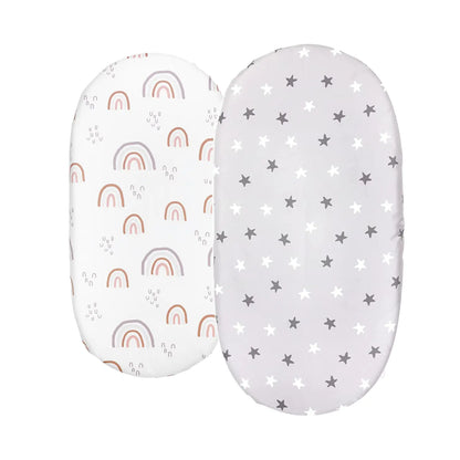 Elastic Printed Fitted Sheet for Baby Cradle &amp; Changing Table